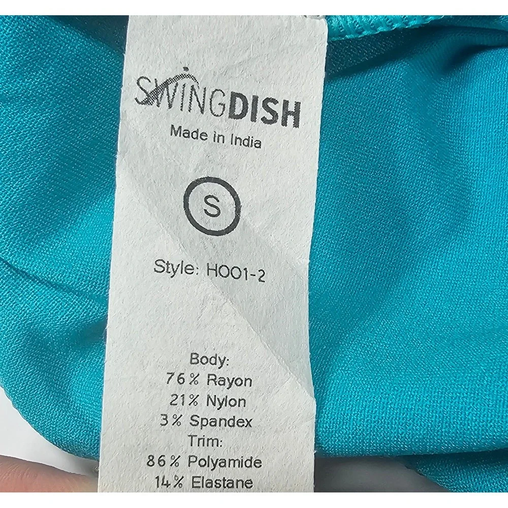 Swingdish‎ Womens Teal Lime Green Colorblock Golf Athletic Shorts HO01-2 Small